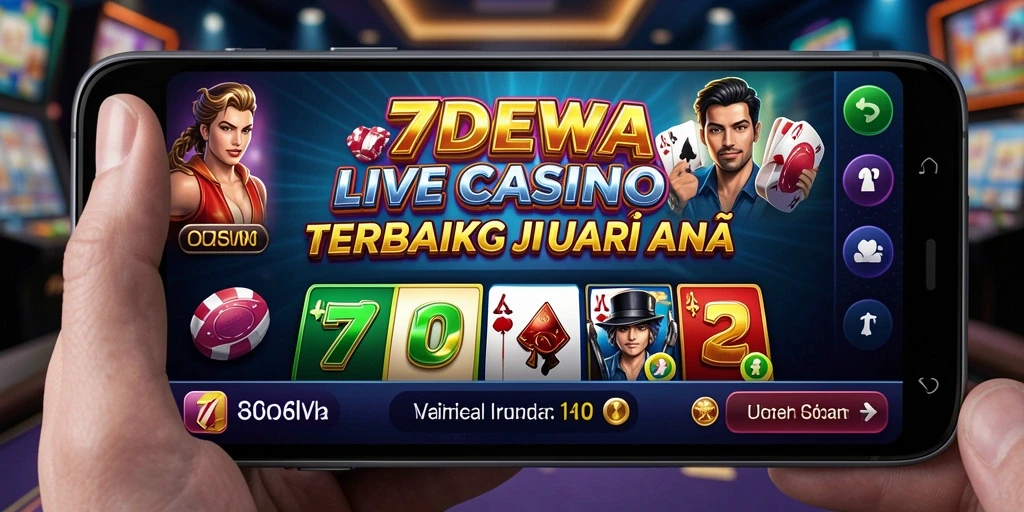Tampilan interaktif saat bermain Live Casino di 7DEWA.