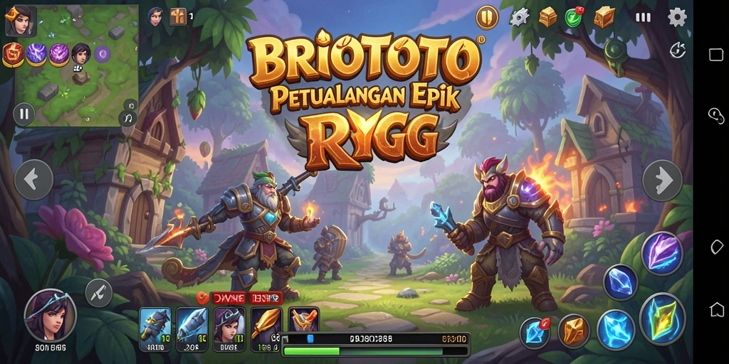 Tangkapan layar BRIOTOTO menampilkan aksi seru dalam pertempuran RPG.