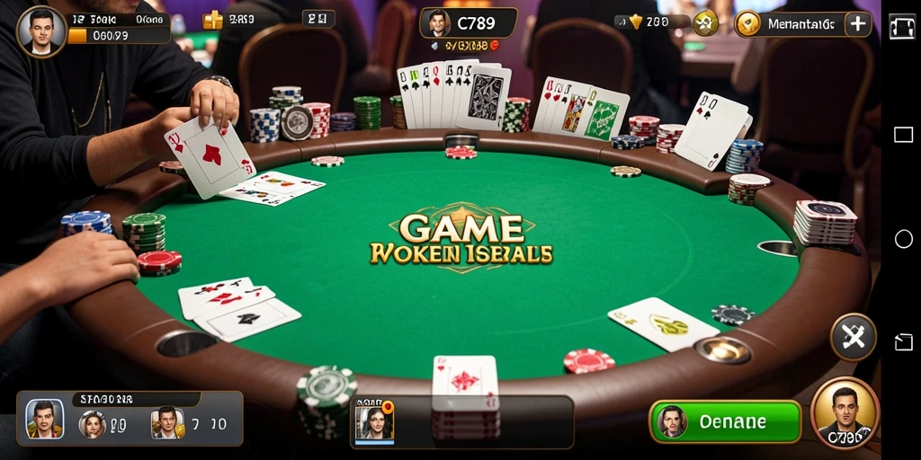 Screenshot gameplay C789 menampilkan momen seru dalam permainan Poker.