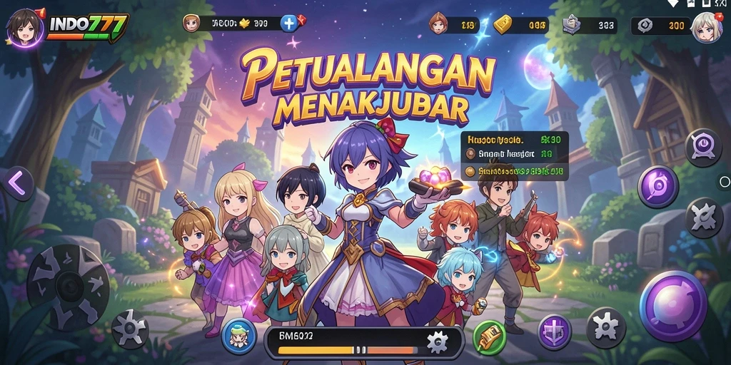 Tampilan menarik dari gameplay Anime di INDO777.