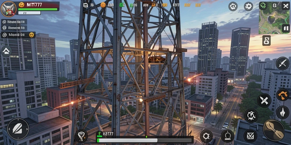 Tangkapan layar gameplay MT777 menampilkan aksi menara pertahanan yang mendebarkan.