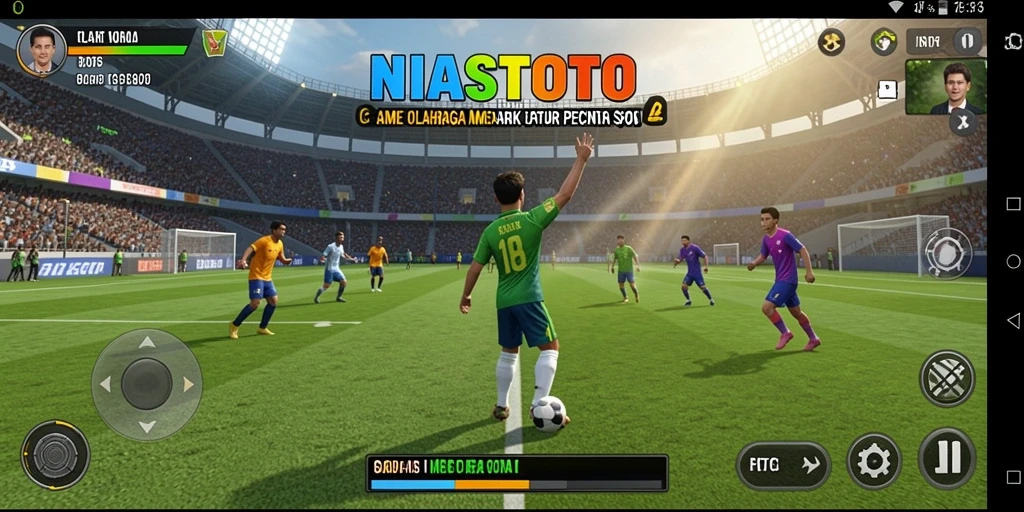 Menampilkan aksi seru dalam permainan olahraga NIASTOTO.