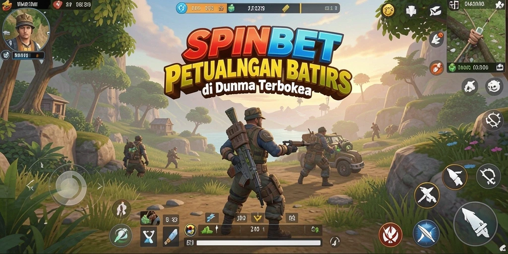Tampilan screenshot gameplay SPINBET yang menampilkan eksplorasi dunia terbuka.