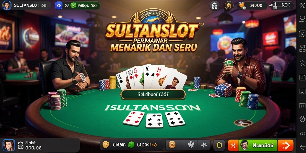 Screenshot menunjukkan gameplay poker yang menarik dan seru.