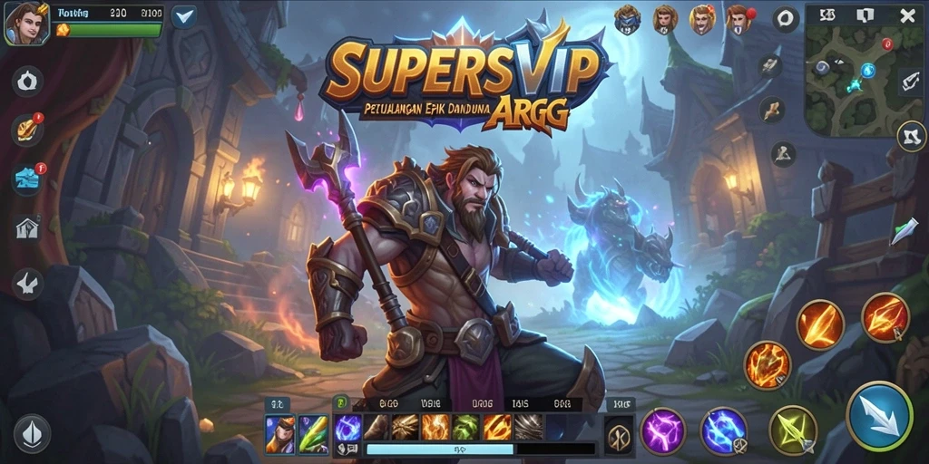 Tampilan gameplay SUPERSVIP yang memukau dan penuh aksi.