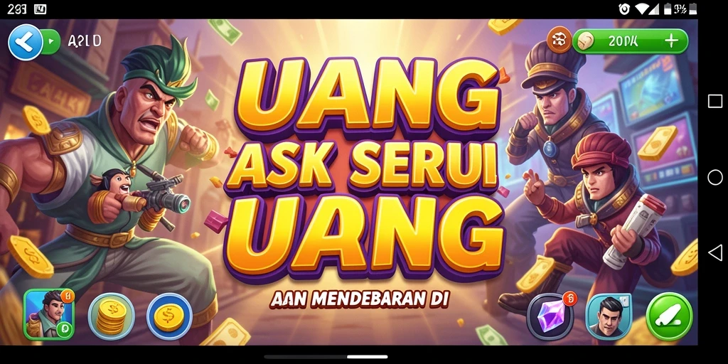 Screenshot utama UANG yang menunjukkan aksi seru dalam gameplay.