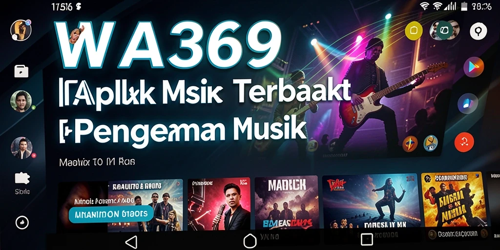 Screenshot WA369 menampilkan antarmuka aplikasi dengan daftar lagu yang menarik.
