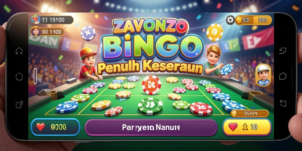 Gambaran gameplay seru dalam aplikasi Bingo ZAVONZO.